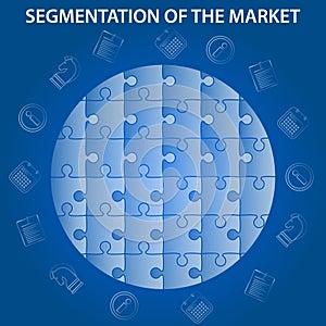 Segmentation of market infographic