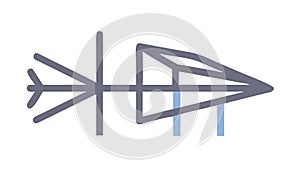 Segmented Arrow Icon Vector, Direction & Data Flow, vector design Generative AI