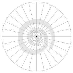 Segmented circle pie graph, pie chart infographics, presentation template design element from 1 to 36 segments