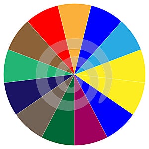 Segmented circle pie graph, pie chart infographics, presentation template design element from 1 to 36 segments