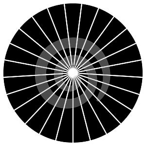 Segmented circle pie graph, pie chart infographics, presentation template design element from 1 to 36 segments