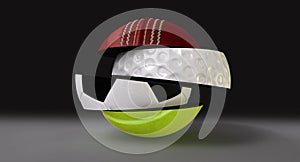 Segmented Fragmented Round Sports Ball