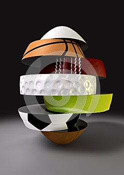 Segmented Fragmenting Sports Ball