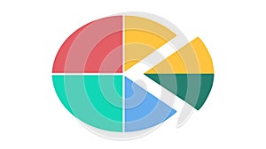 Segmented Pie Chart, Data Breakdown, Statistical Analysis, vector design Generative AI