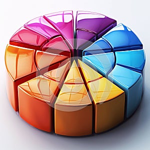 Segmented pie chart for data visualization