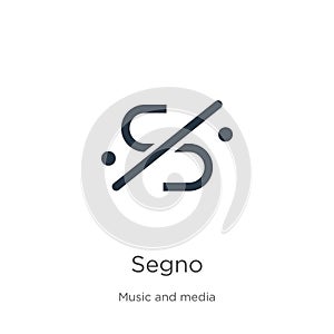 Segno icon vector. Trendy flat segno icon from music and media collection isolated on white background. Vector illustration can be photo