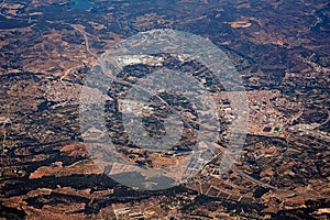 Segorbe and Altura villages aerial in Castellon