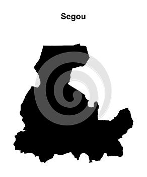 Segou outline map
