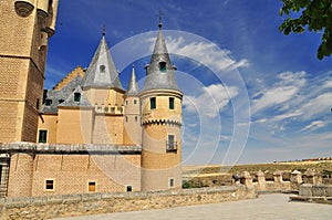 Segovia alcazar castle. Castile, Spain. Spanish medieval architecture