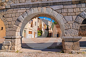 Segovia aquaeduct and street view Spain historic Roman building