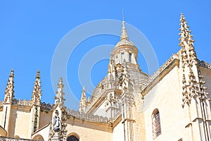 Segovia cathedral church old building Segovia Spain