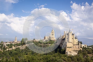 Segovia, monumental city. Alcazar, cathedral and churches.