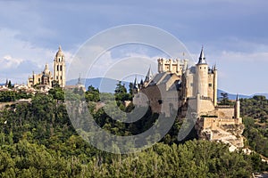 Segovia, monumental city. Alcazar, cathedral and churches.