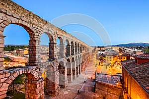 Segovia, Spain Ancient Roman Aqueduct photo