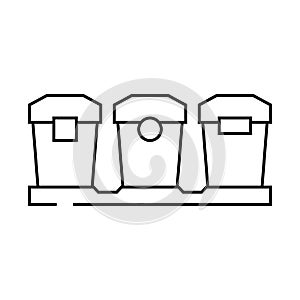 segregation waste sorting line icon vector illustration