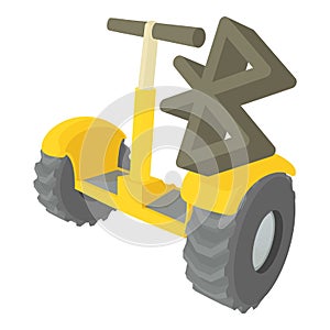 Segway coonection icon, cartoon style
