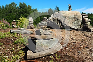 Seid, a sacred object of the North European peoples Saami Lapps. Tour gurii, artificial structure, a pile of stones in