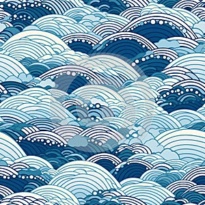 Seigaiha Waves: Interlocking Circles Pattern