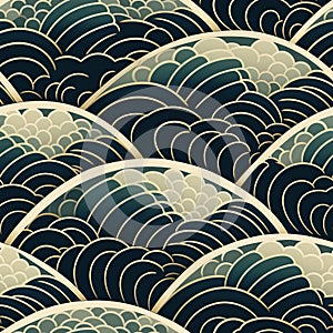 Seigaiha Waves: Interlocking Circles Pattern
