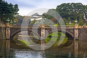 Seimon stonebridge to the Imperial Palace in Tokyo