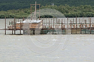 Seine fishing in the Amur River in Russia