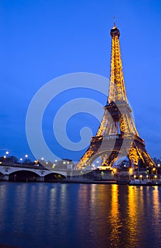 Seine river and Eiffel Tower