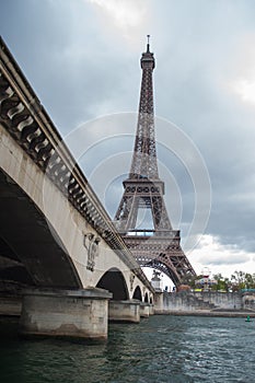 Seine River and Eiffel tower photo
