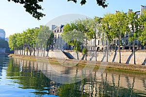 Seine river at Saint Lois island , Paris.