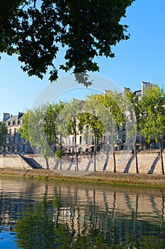 Seine river at Saint Lois island , Paris.