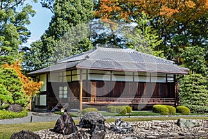 Seiryu-en garden and Teahouse at Nijo Castle in Kyoto