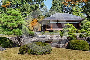 Seiryu-en garden and Teahouse at Nijo Castle in Kyoto
