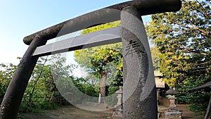 Seiryu Shrine and Kenashi Pond Seiryu Shrine, a shrine in Takasago, Katsushika-ku, Tokyo, Japan.