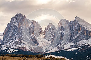 Seiser Alm with Langkofel Group, Italy