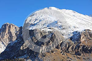 Seiser Alm with Langkofel Group. South Tyrol