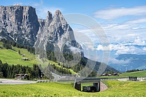 Seiser Alm with Sciliar (Schlern), South Tyrol, Italy