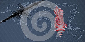 Seismic activity earthquake Albania map