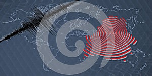 Seismic activity earthquake Belarus map