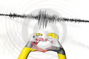 Seismic activity earthquake Brunei Darussalam symbol of heart