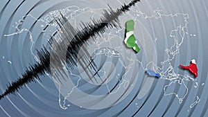 Seismic activity earthquake Comoros map