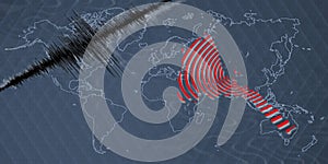 Seismic activity earthquake Eritrea map