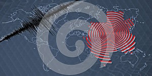 Seismic activity earthquake Gabon map