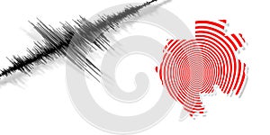 Seismic activity earthquake Gabon map