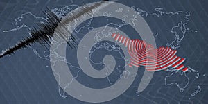 Seismic activity earthquake Georgia map