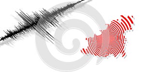 Seismic activity earthquake Guernsey map