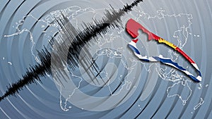 Seismic activity earthquake Kiribati map