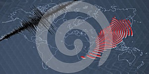 Seismic activity earthquake Morocco map