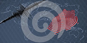 Seismic activity earthquake Saint Helena map