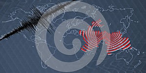 Seismic activity earthquake Tajikistan map