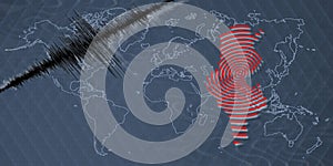 Seismic activity earthquake Tunisia map