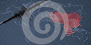 Seismic activity earthquake Venezuela map